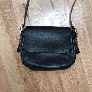 Black & Brown Fossil Crossbody Purse
